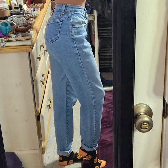 RARE!! Vintage 90's X-AM Brand High Rise Tapered Leg "Mom" Fit Light Wash Jeans - Picture 3 of 15